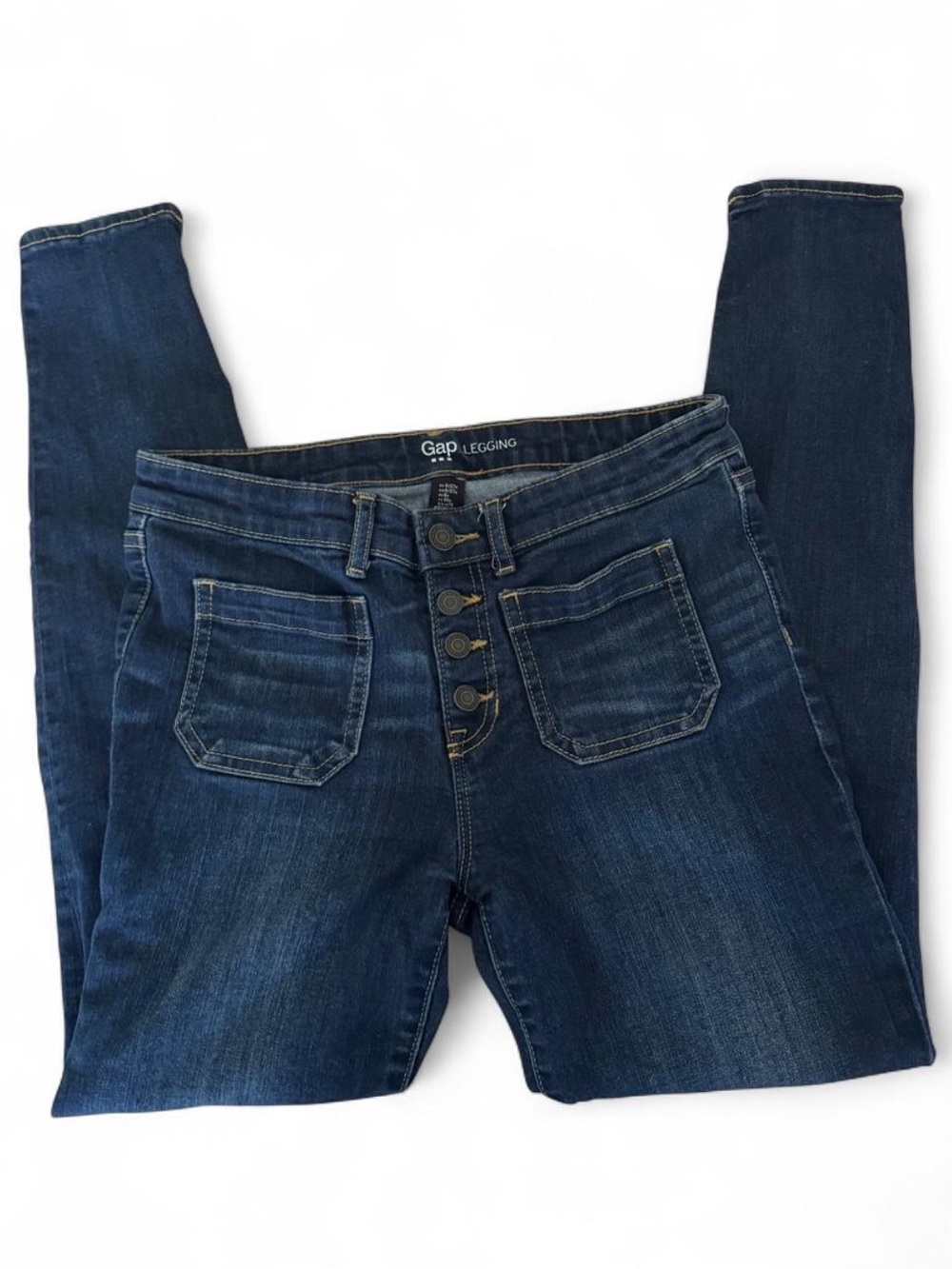 GAP Dark Blue Y2K Button-Fly Women’s Skinny Jeans